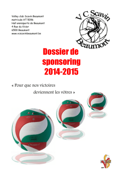 Dossier de sponsoring 2014-2015