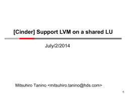 Proposed LVM volume Driver