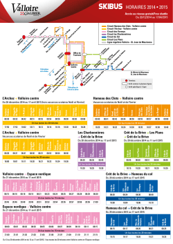 Horaires des navettes Valloire