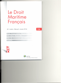 Le Droit Maritime Francais