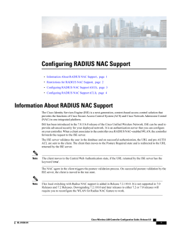 Configuring RADIUS NAC Support (GUI)