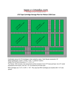 LTO Tape Cartridge Storage Plan for Pelican 1550 Case