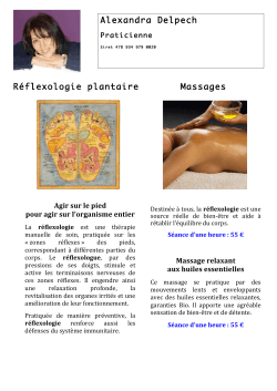 Réflexologie plantaire Massages Alexandra Delpech