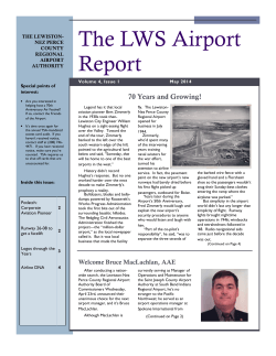 The LWS Airport Report - Lewiston-Nez Perce County Regional Airport