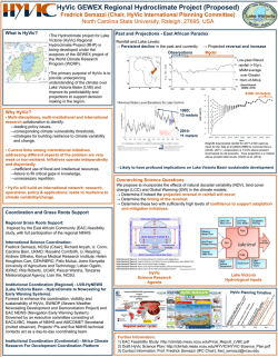 HyVic GEWEX Regional Hydroclimate Project (Proposed)