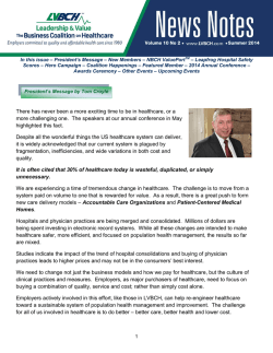 Download LVBCH Newsletter Summer 2014