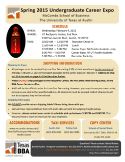 Spring 2015 Undergraduate Career Expo