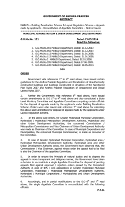 GOVERNMENT OF ANDHRA PRADESH ABSTRACT