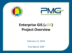 Enterprise GIS (eGIS) Project Overview