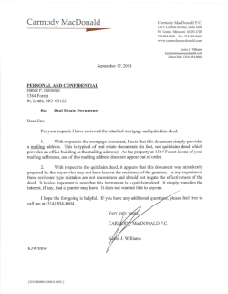 Williams Letter 1