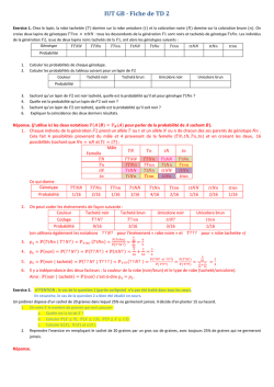 IUT GB - Fiche de TD 2