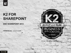K2 and SharePoint Comparison