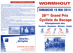 Journal course 2014 - Amicale du Bocage de Wormhout