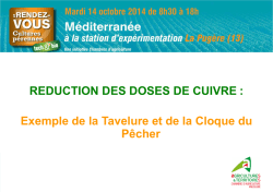 presentation réduction doses de cuivre - RDV Tech-n-bio