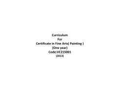 Curriculum For Certificate in Fine Arts( Painting ) (One