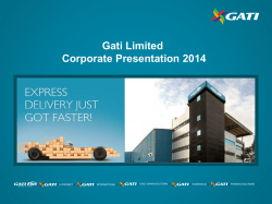 Gati Limited Corporate Presentation 2014
