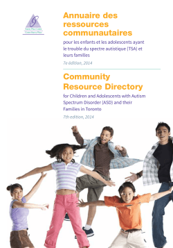 Annuaire des ressources communautaires Community Resource