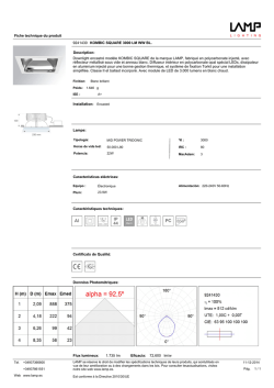 Fiche technique du produit 9241430 KOMBIC SQUARE 3000 LM