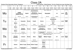 Sem 2 Timetable Final - Chestnut Drive Secondary School
