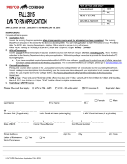 LVN to RN Application