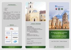 6 European Regional Conference on Thoracic Oncology Current