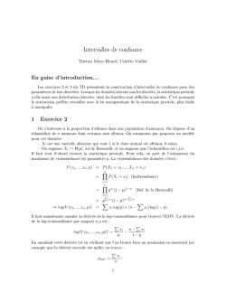 Intervalles de confiance