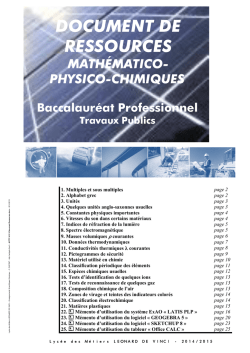 Document de Ressources Math&eacute;matico-physico