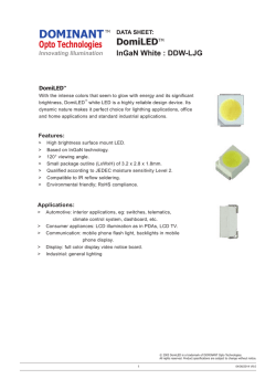 DomiLED InGaN White DDW-LJG - DOMINANT Opto Technologies