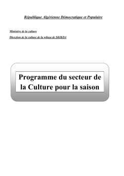 Programme - Ministère de la culture