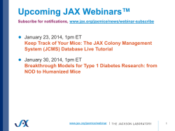 JAX Mice and Services