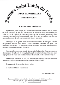 Feuille paroissiale