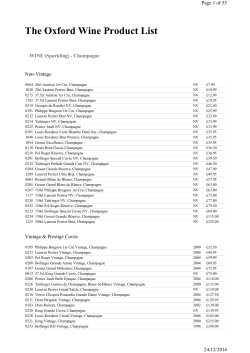The Oxford Wine Product List