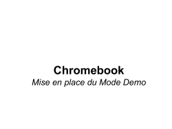 Chromebook Mise en place du Mode Demo