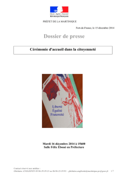 DP Naturalisations du 16 d&eacute;cembre 2014