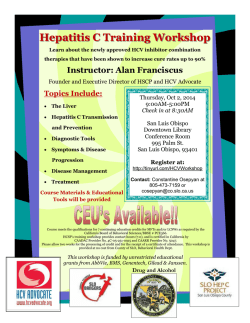 HCV Training with Alan Franciscus, San Lus