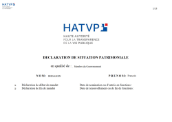 HATVPi&Euml; - Haute Autorit&eacute; pour la transparence de la vie publique