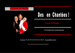 DOSSIER DE PRESSE - Yolande Pos&eacute;