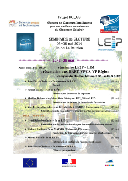 séminaire LE2P - LIM présentation aux DRRT, VPCS, VP Région