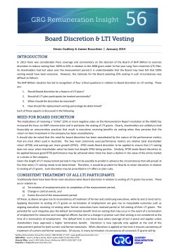 Board Discretion on LTI Vesting