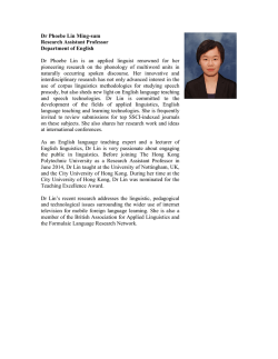 Dr Phoebe Lin Ming-sum