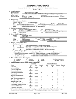 FACT SHEET - Montezuma County