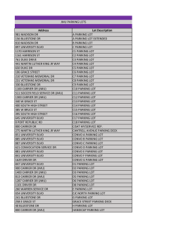JMU Parking Lot Addresses - James Madison University