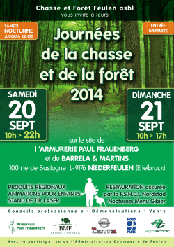 Journées de la chasse et de la forêt 2014