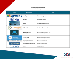 Educational Services Department Virtual Library Image Product