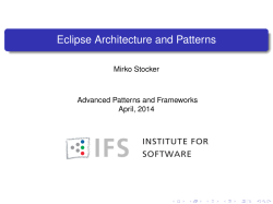 Eclipse Architecture and Patterns