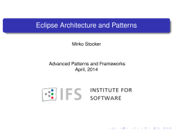Eclipse Architecture and Patterns