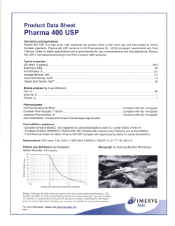 Pharma 400 USP - BRENNTAG SPECIALTIES, Inc.