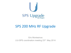 SPS 200 MHz RF Upgrade - Indico