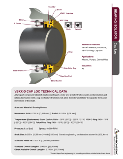 Cap Loc VBXX-D CAP LOC TECHNICAL DATA BEARING