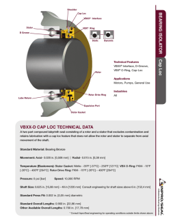 Cap Loc VBXX-D CAP LOC TECHNICAL DATA BEARING